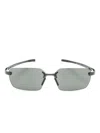 Tag Heuer Rimless Rectangle-frame Sunglasses In Schwarz
