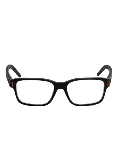 Tag Heuer Rectangle-frame Glasses In Black