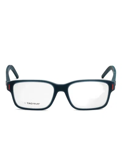 Tag Heuer Rectangle-frame Glasses In Blue