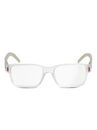 Tag Heuer Rectangle-frame Glasses In White