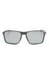 Tag Heuer Rectangle-frame Sunglasses In Grey