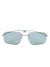 Tag Heuer Rectangle-frame Sunglasses In Grey