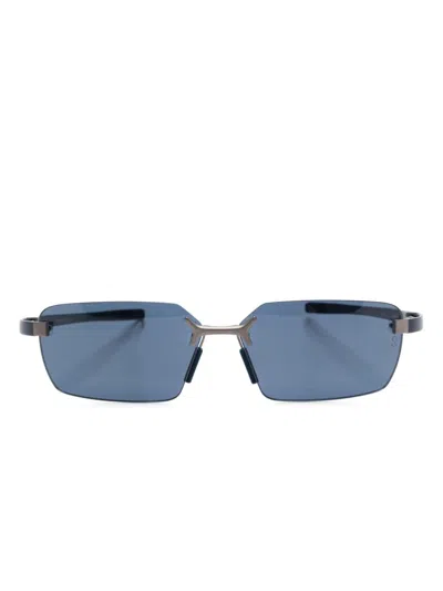 Tag Heuer Rimless Sunglasses In Blue