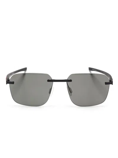 Tag Heuer Rahmenlose Sonnenbrille In Schwarz