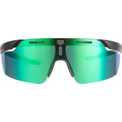 Tag Heuer Shield Pro 228mm Sport Sunglasses In Matte Black / Green Mirror