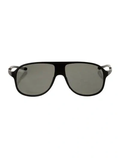 Pre-owned Tag Heuer Shield Tinted Sunglasses In Black
