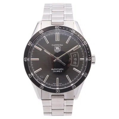 Pre-owned Tag Heuer Stainless Steel Carerra Calibre 5 Automatic Watch Ref. Wv211m In Multi