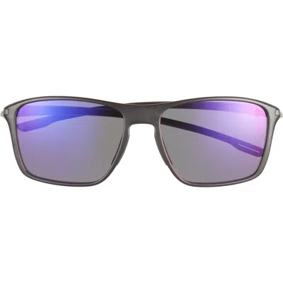 Tag Heuer Vingt Sept 59mm Rectangular Sport Sunglasses In Black/smoke Polarized