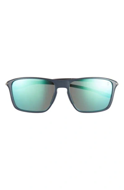 Tag Heuer Vingt Sept 59mm Rectangular Sport Sunglasses In Green