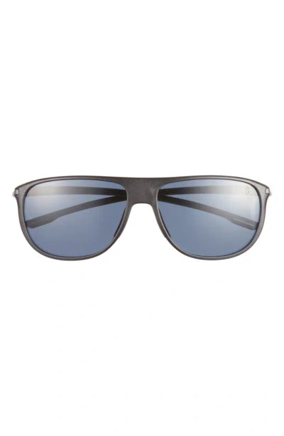 Tag Heuer Vingt Sept 60mm Rectangular Sport Sunglasses In Gray