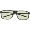 Tag Heuer Vingt Sept 60mm Rectangular Sunglasses In Green