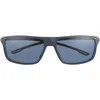 Tag Heuer Vingt Sept 60mm Rectangular Sunglasses In Blue