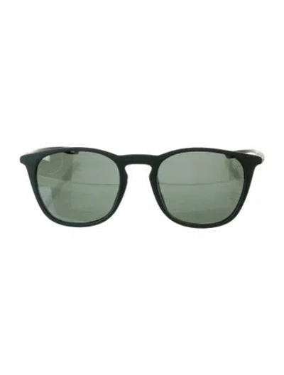 Pre-owned Tag Heuer Wayfarer Tinted Sunglasses In Green