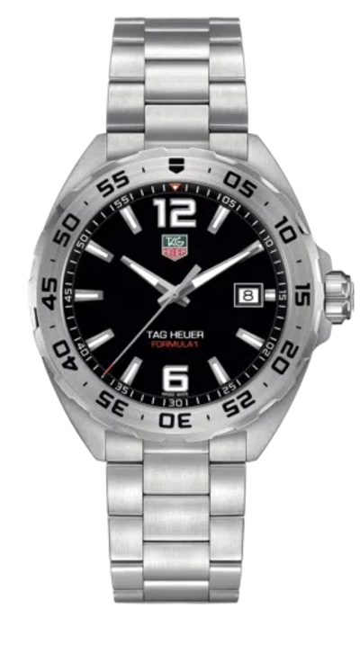 Pre-owned Tag Heuer Waz1112.ba0875 Men's Formula 1 Stainless Steel Watch, 41mm Case