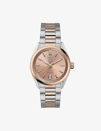 Tag Heuer White Mop/rose Wbn2350.bd0000 Carrera 18ct Rose-gold And Stainless-steel Automatic Watch&nbsp;