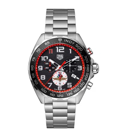 Tag Heuer X Indy 500 Stainless Steel Formula 1 Chronograph Watch 43mm In Black