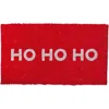 Tag Ho Ho Ho Christmas Coir Door Mat Red Holiday Decor Easy Clean In Red