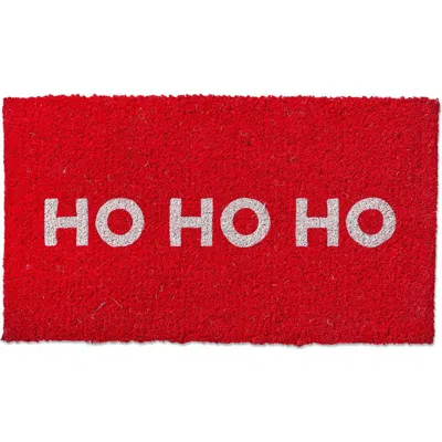 Tag Ho Ho Ho Christmas Coir Door Mat Red Holiday Decor Easy Clean