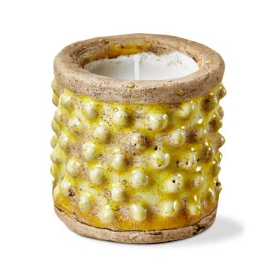 Tag Hobnail Citronella Candle Yellow Jar For Spring And Summer