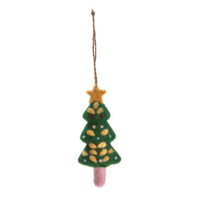 Tag Holiday Handcrafted Multicolor Felt Tree Ornaments Decor