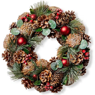 Tag Holiday Pinecone Wreath In Brown