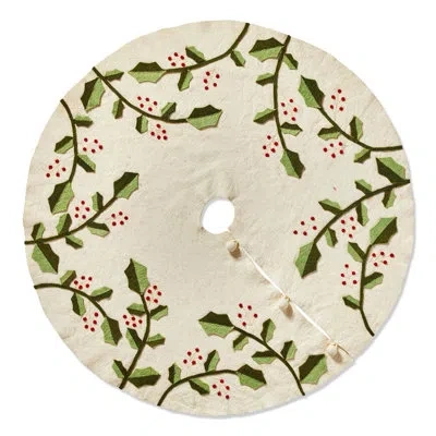 Tag Holly And Berry Tree Skirt In White