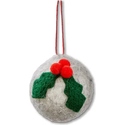 Tag Holly Icon Felt Ornament Multicolor Christmas Decoration