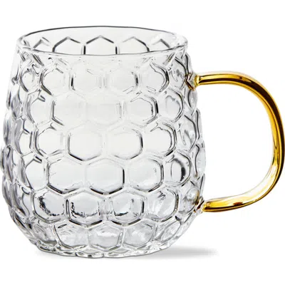 Tag Honeycomb Glass Mug Yellow Glass Everyday In White