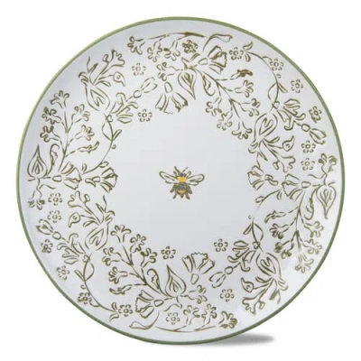 Tag Honeysuckle Green Multi Ceramic Appetizer Plates Set