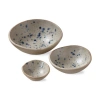 Tag Hudson Set Of 3 Porcelain Dining Salad Bowls Blue Multi In Gray