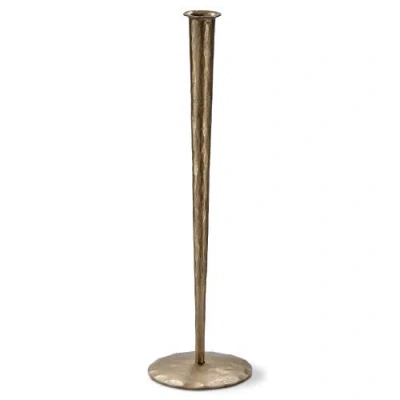 Tag Ibiza Forged Tall Taper Candle Holder Antique Gold Iron
