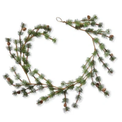 Tag Icy Pine Garland With Pinecones For Christmas Home Decor In Green