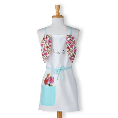 Tag In Bloom Bunny Kids Apron Multi Cotton Spring In White