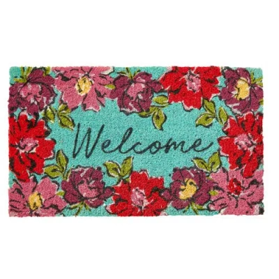 Tag In Bloom Welcome Coir Mat Multi Coir Summer