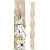 Tag Ivory Column Sculpted Taper Candles In White