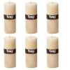 Tag Ivory Pillar Candles Unscented Drip-free Long Burning Set Of 6 In Neutral