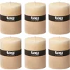 Tag Ivory Pillar Candles Unscented Long Burning Set Of 6 In Neutral
