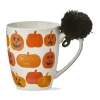 Tag Jack O'lantern Pumpkin Mug Halloween Drinkware Bone China In Orange