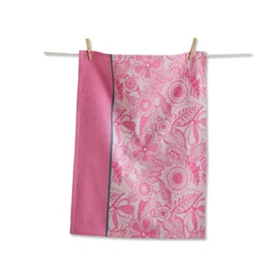Tag Jacqura Elodie Jacquard Tea Towel Pink Kitchen Towel Set