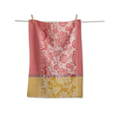 Tag Jacqura Mireille Jacquard Tea Towel Multi Kitchen Towels In Pink