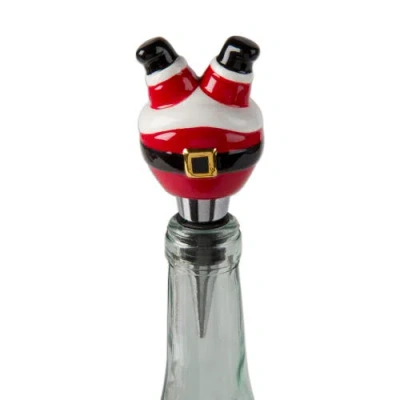 Tag Jolly Santa Bottle Stopper In Multi