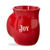 Tag Joy Handwarmer Mug Red Ceramic Drinkware Perfect For Christmas In Red