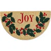 Tag Joy Shaped Pvc Coir Door Mat Natural Doormat For Christmas In Green
