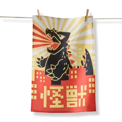 Tag Kaiju Graphic Cotton Dishtowel Multi 26 X 18