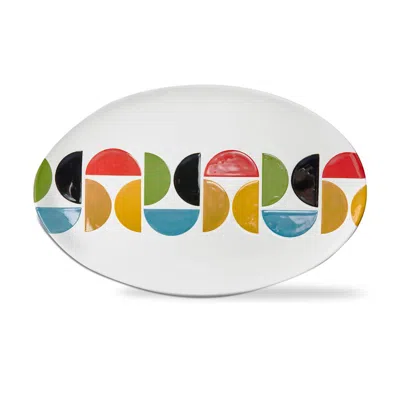 Tag Knoll Everyday Multi Earthenware Oval Platter 15.06 X 9.55 In White