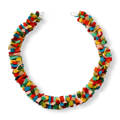 Tag Knotted Felt Garland Decorative Wall Banner For All Occasions In Multi