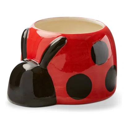 Tag Ladybug 4" Planter - Red Garden Pot For Indoor & Outdoor Use, Easy To Clean, 7.5" L X 6" W X 4.5" H