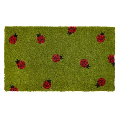 Tag Ladybug Coir Mat Green Multi Coir Summer