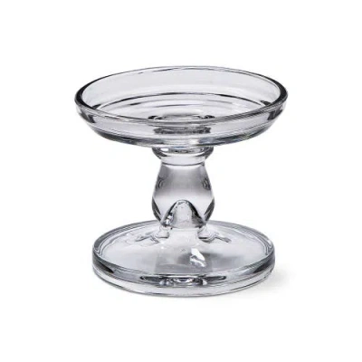 Tag Lana Clear Glass Reversible Candle Holder For Taper Pillar In Transparent