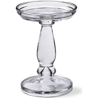 Tag Lana Clear Glass Reversible Candle Holder Large In Transparent